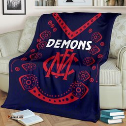 Melbourne Demons Indigenous Premium Blanket Football