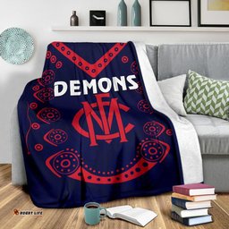 Melbourne Demons Indigenous Premium Blanket Football