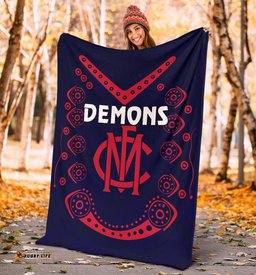 Melbourne Demons Indigenous Premium Blanket Football