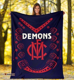 Melbourne Demons Indigenous Premium Blanket Football