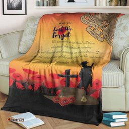 vibehoodie blanket anzac day we shall remember them premium blanket