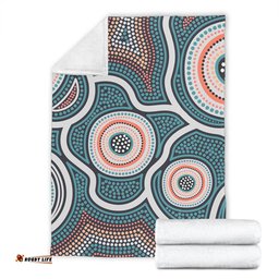 Australia Aboriginal Blanket - Aboriginal Dot Art Style Blanket