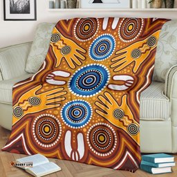 aboriginal premium blanket indegenous dot painting art
