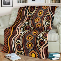 aboriginal premium blanket indegenous dot painting art