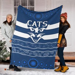 Cats Indigenous Premium Blanket Football Geelong