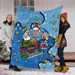 New South Wales Cockroaches Christmas Custom Blanket - Let's Get Lit Chrisse Pressie Blanket