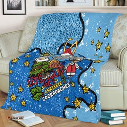 New South Wales Cockroaches Christmas Custom Blanket - Let's Get Lit Chrisse Pressie Blanket
