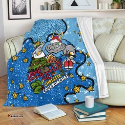 New South Wales Cockroaches Christmas Custom Blanket - Let's Get Lit Chrisse Pressie Blanket
