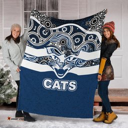 Geelong Cats Indigenous Basic Style Flag Premium Blanket