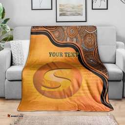 Custom Perth Scorchers Blanket Indigenous Art Grunge Style
