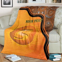 Custom Perth Scorchers Blanket Indigenous Art Grunge Style