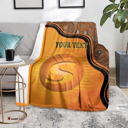 Custom Perth Scorchers Blanket Indigenous Art Grunge Style