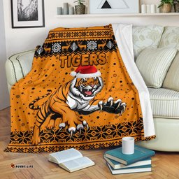 Wests Christmas Premium Blanket Tigers Unique Vibes Orange