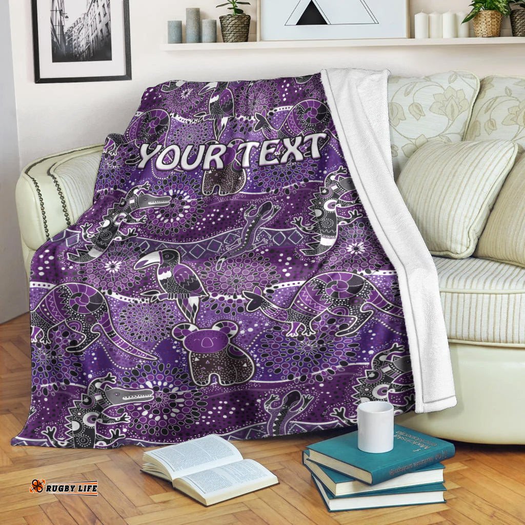 Custom Personalised Australian Boomerang Premium Blanket Indigenous Australia Graceful