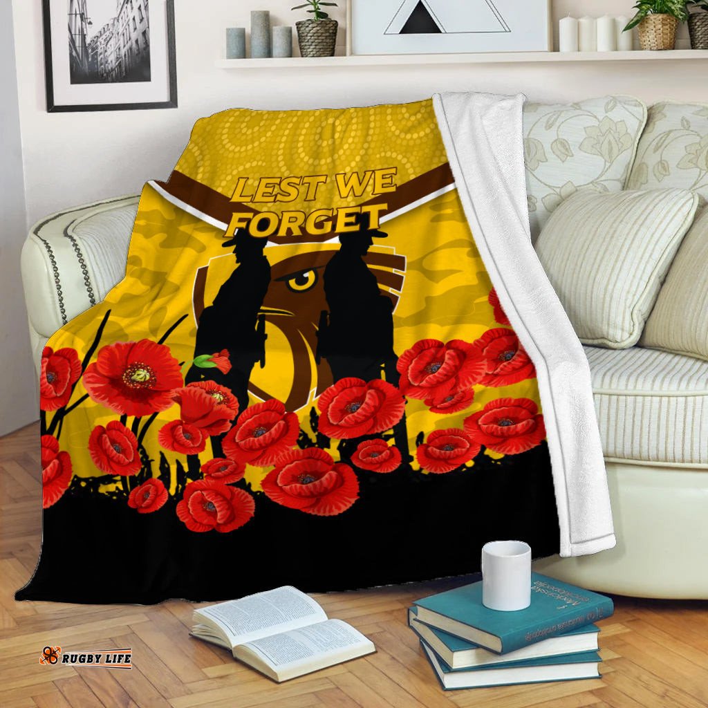 Hawks ANZAC Day Blanket Indigenous Art