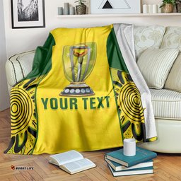 Custom Australia Cricket Blanket World Cup Go Champions Indigenous