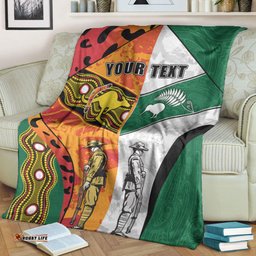 Custom ANZAC Day Australia New Zealand Mix Premium Blanket