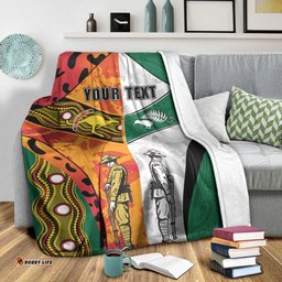 Custom ANZAC Day Australia New Zealand Mix Premium Blanket