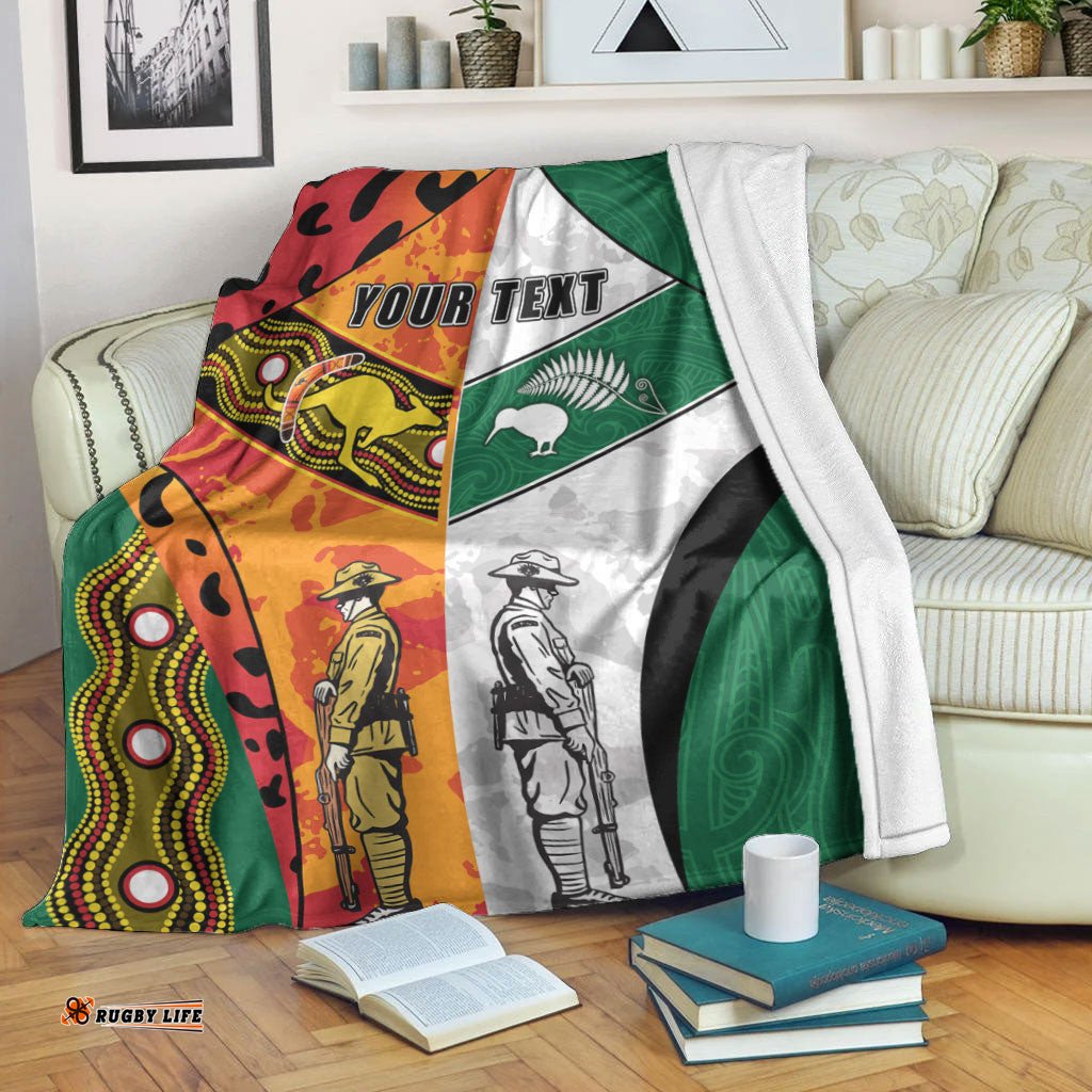 Custom ANZAC Day Australia New Zealand Mix Premium Blanket