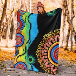 Aboriginal Blanket Aboriginal Sun Flower Indigenous