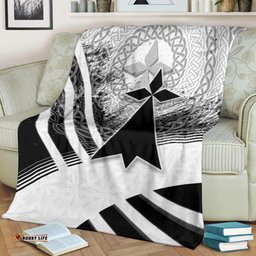 Brittany Celtic Premium Blanket Bretagne Stoat Ermine Grunge Style