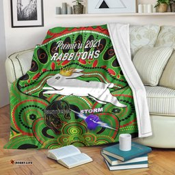 South Sydney Rabbitohs Premium Blanket Indigenous Premiers The King Green