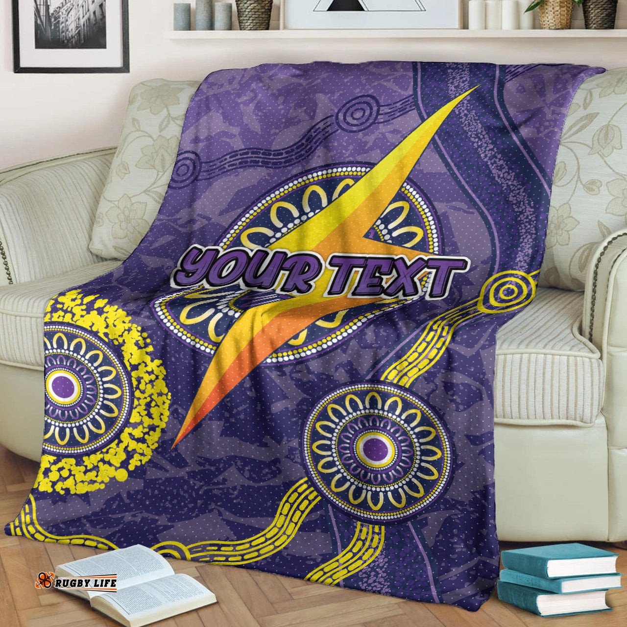 Storm Rugby Blanket Custom Aboriginal Storm Blanket