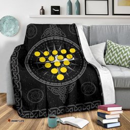 Cornwall Celtic Premium Blanket Celtic Compass With Cornish Symbols