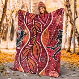 Aboriginal Blanket Aboriginal Pattern Lizard With Kangaroo