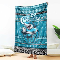 Sharks Rugby Xmas Blanket Australia NRL Mascot