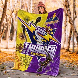 Storm Aboriginal Rugby Custom Blanket The Indigenous Storm Thunder Catcher 06