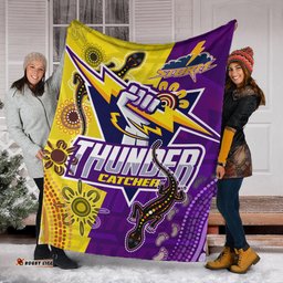 Storm Aboriginal Rugby Custom Blanket The Indigenous Storm Thunder Catcher 06