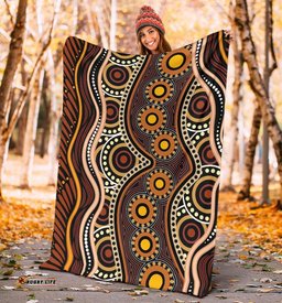 Aboriginal Premium Blanket Indegenous Dot Painting Art 08