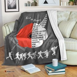 Custom New Zealand ANZAC Red Poopy Premium Blanket
