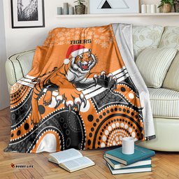 Tigers Rugby Christmas Blanket Merry Xmas Mix Aboriginal Art