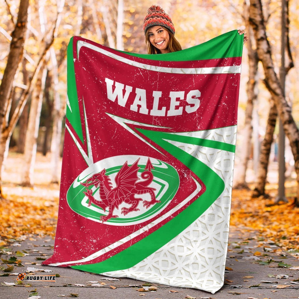 Wales Rugby Premium Blanket Celtic Welsh Rugby Ball