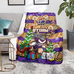 Storm Rugby Merry Christmas Blanket Indigenous Australian Art