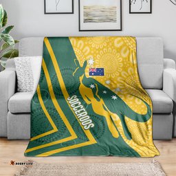 Australia Socceroos Indigenous Blanket Green & Gold
