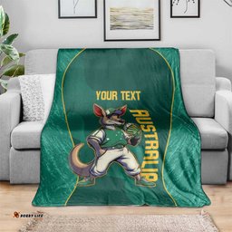Custom Baseball Australia Blanket Go Champions Aussie Kangaroo Mascot