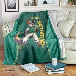 Custom Baseball Australia Blanket Go Champions Aussie Kangaroo Mascot