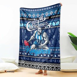 Kangaroos Football Xmas Blanket Australia AFL Mascot