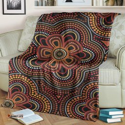 Aboriginal Blanket Aboriginal Dot Painting Flower