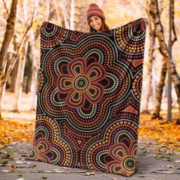 Aboriginal Blanket Aboriginal Dot Painting Flower