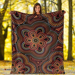 Aboriginal Blanket Aboriginal Dot Painting Flower