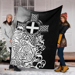 Cornwall Premium Blanket Cornish Flag With Celtic Cross