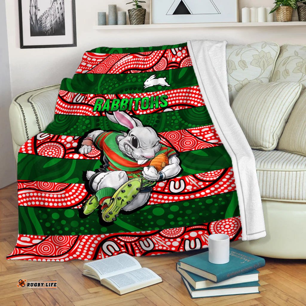 Rabbitohs Rugby The Bunnies Aboriginal Blanket