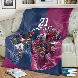 RoostersSea Eagles Rugby Custom Blanket Half Grunge Style