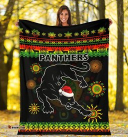 Penrith Panthers Christmas Premium Blanket Indigenous