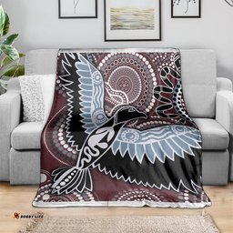 Aboriginal Pattern Bird Blanket