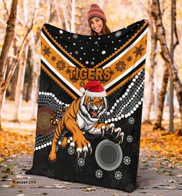 Wests Christmas Premium Blanket Tigers Indigenous